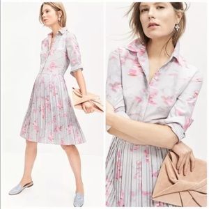 Banana Republic Watercolor Pleated Shirt Dress